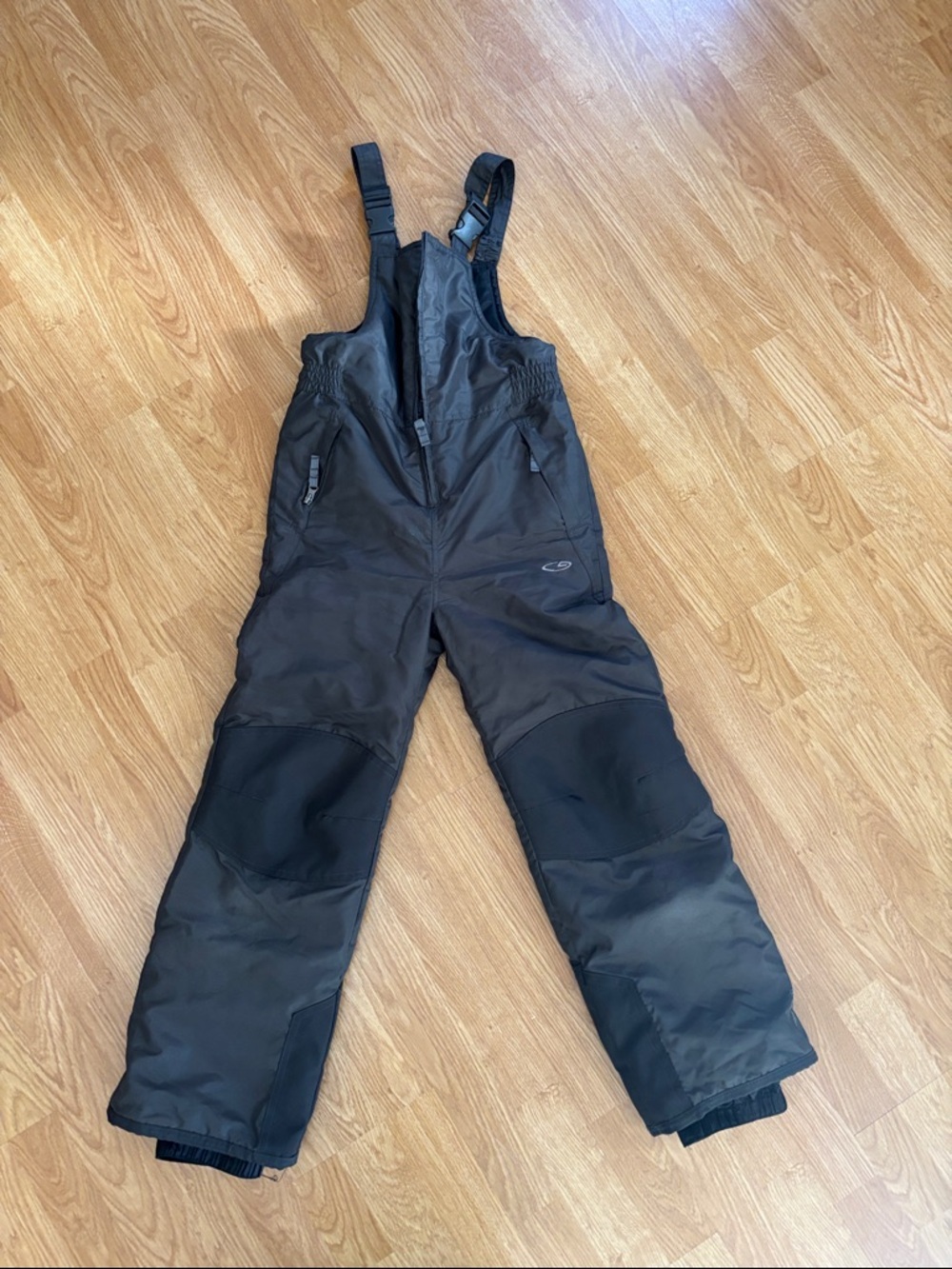 Black Insulated Snow Bib Pants